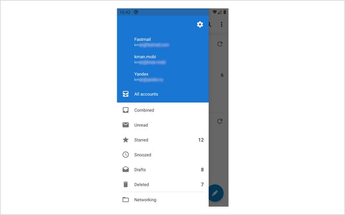 Manage multiple email accounts