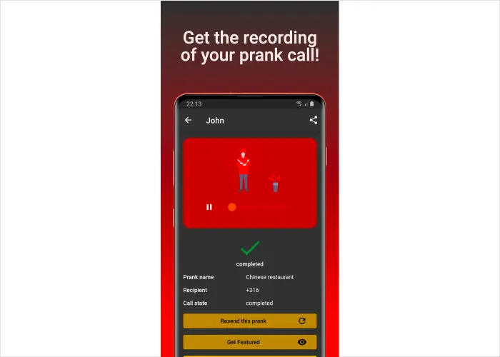 get the recording of your prank call