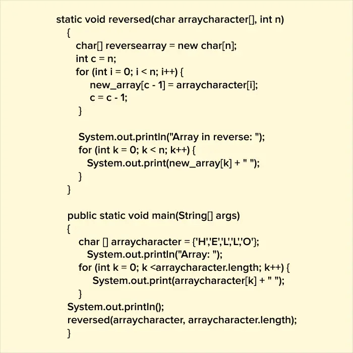 how to implement array in java