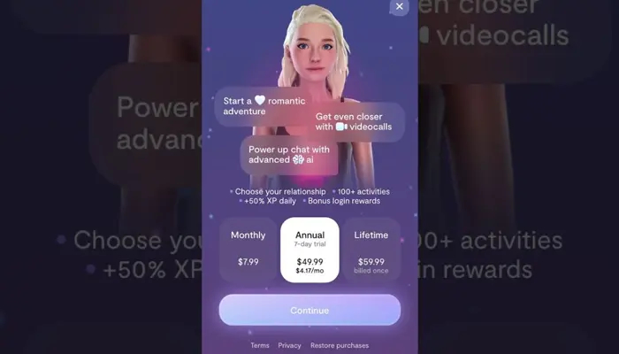 replika app subscription
