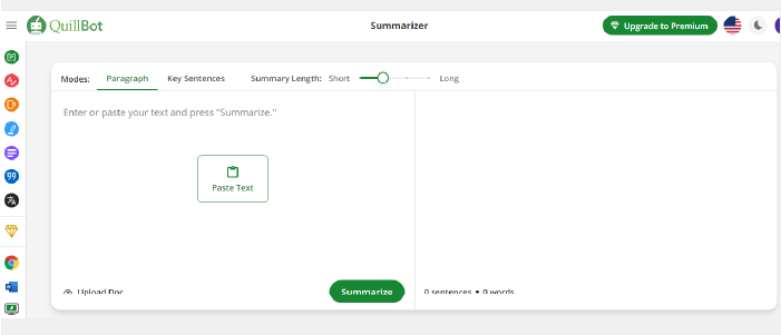 Summarizer - Quillbot review