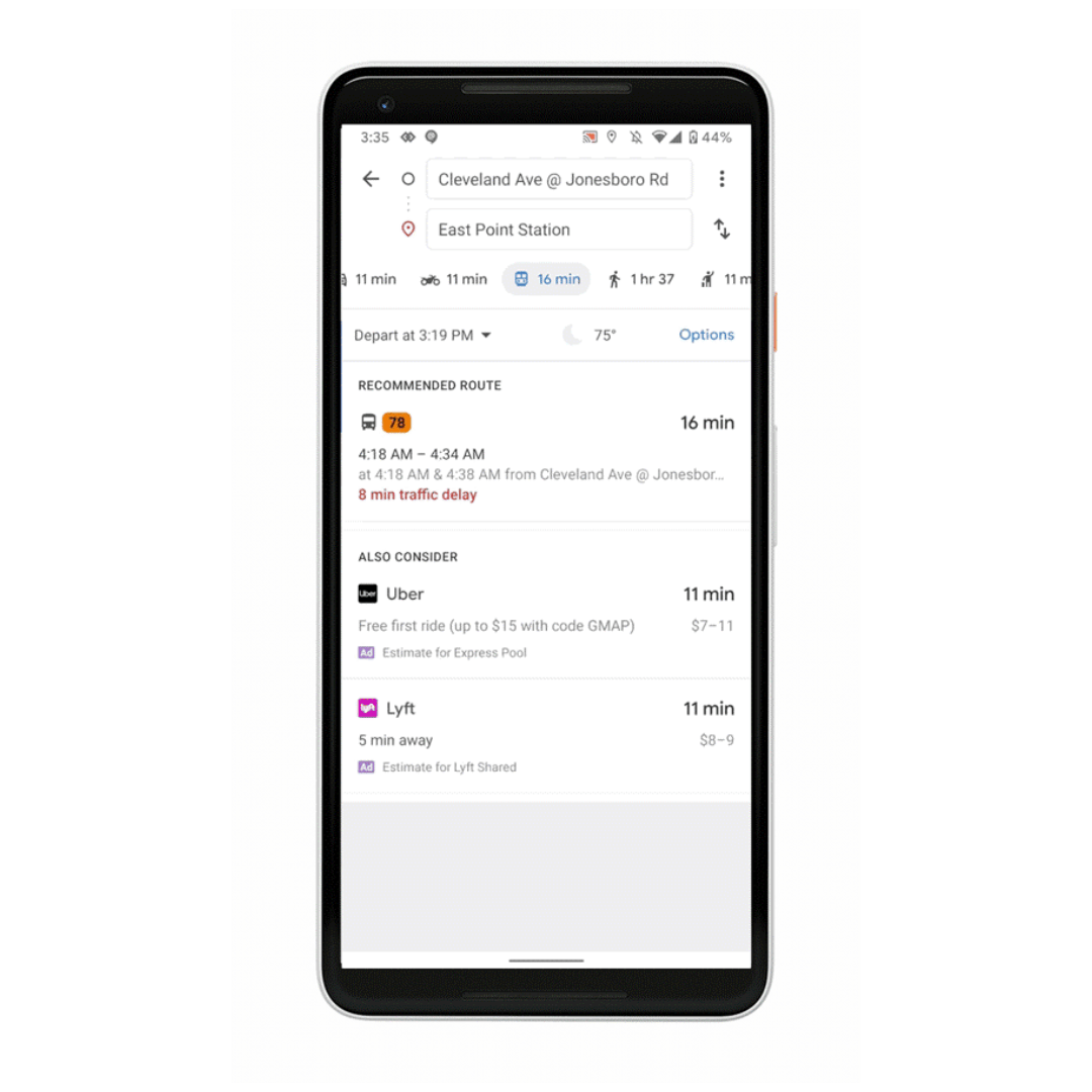 Google Maps for iOS and Android