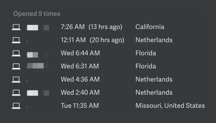 Pixel tracking within email