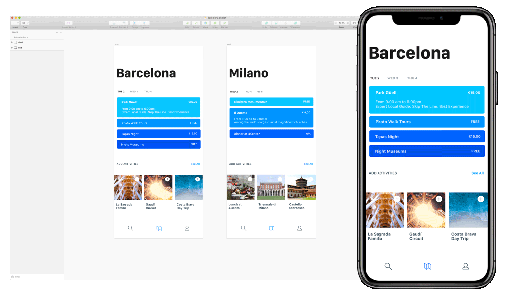 using animation in mobile app