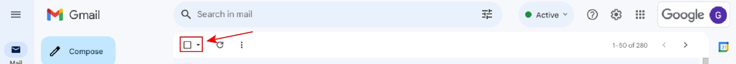 mass delete emails on gmail