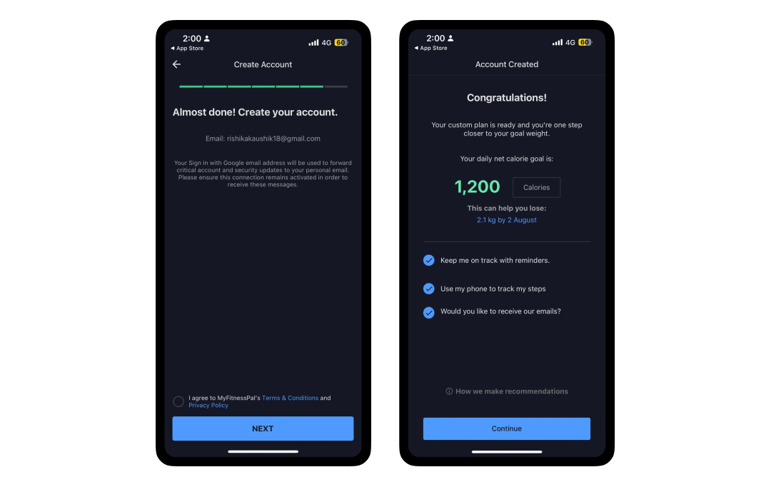 myfitnesspal fasting tarcking