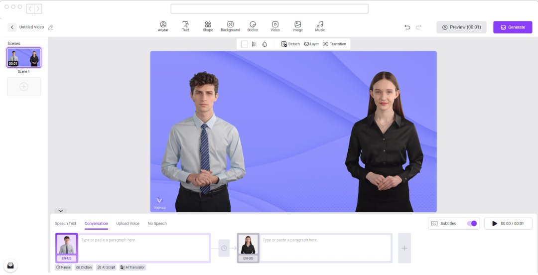 Dual Avatar Conversation Mode