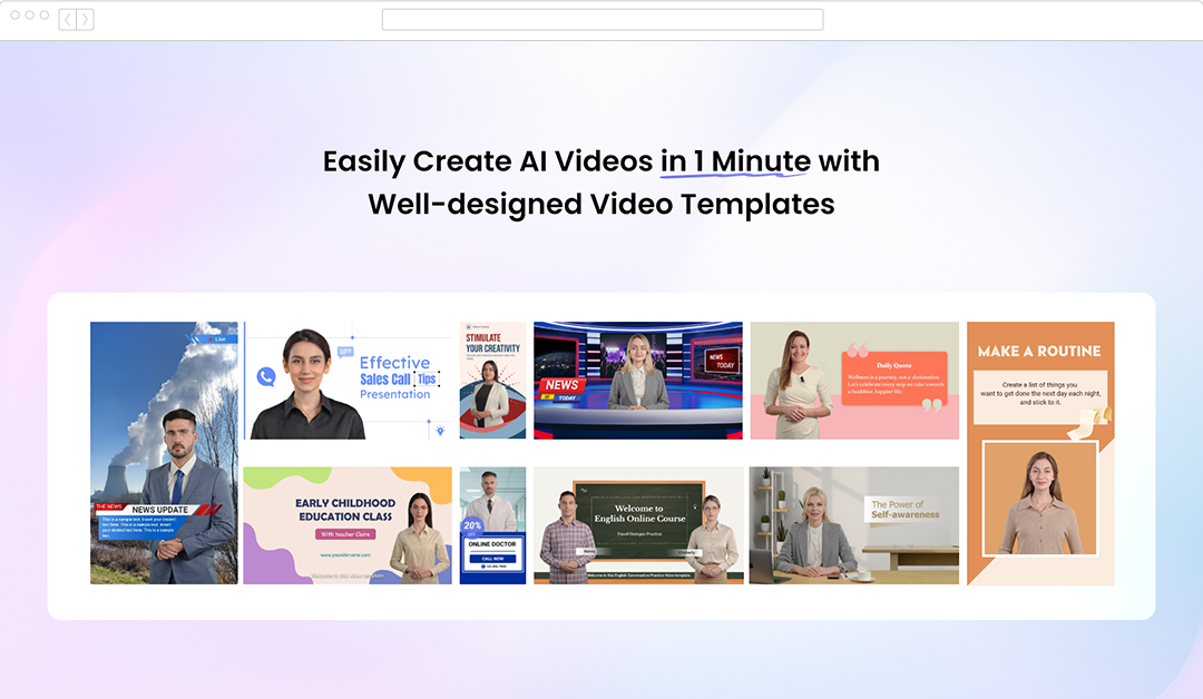 Extensive Library of Video Templates
