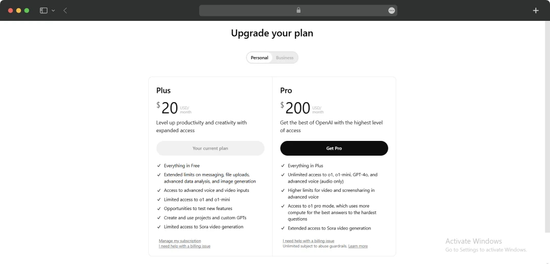 ChatGPT Subscription Plans