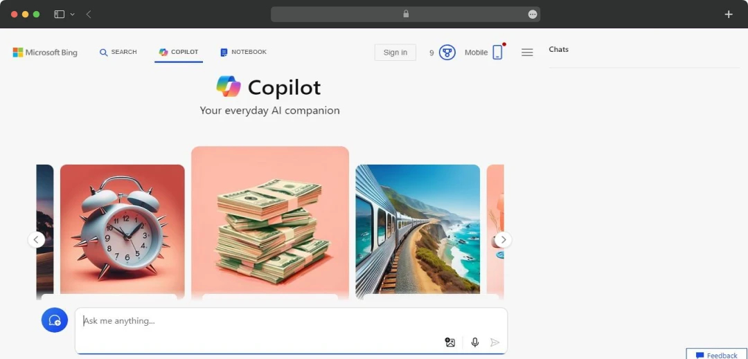 Copilot Chat Interface