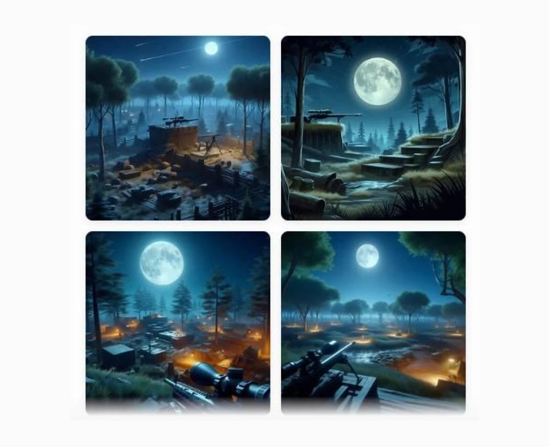 An Action Game Environment Designed by DALL-E 3