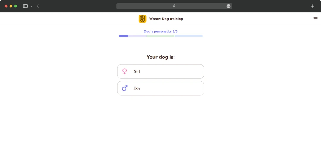 Woofz dog training questionnaire