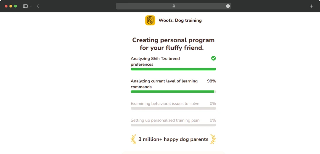 Woofz Personalized Training Plans
