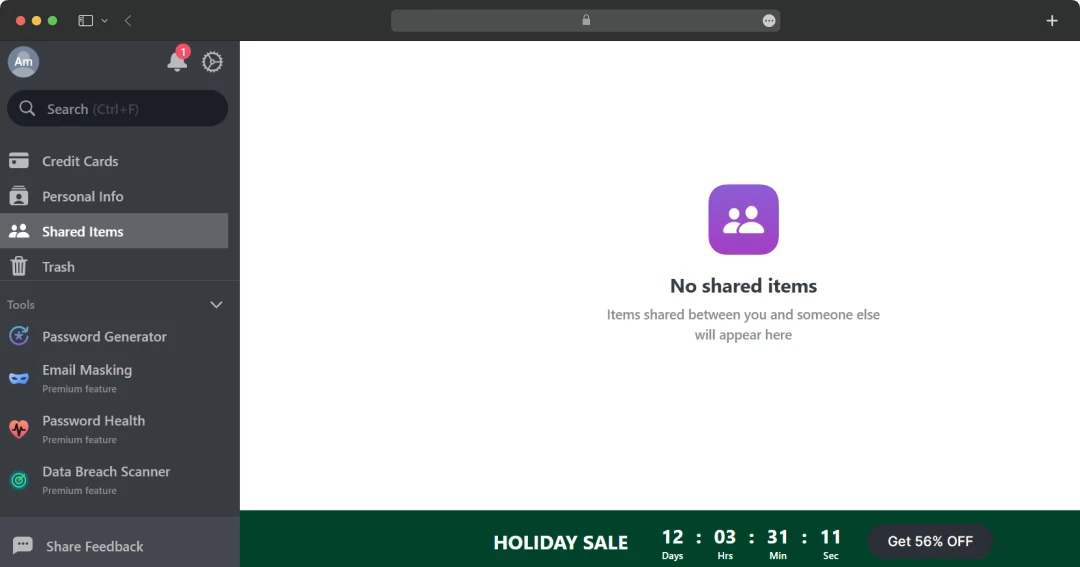 NordPass Shared Items