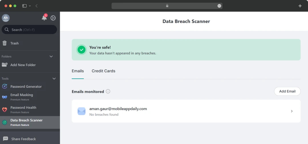 NordPass Data Breach Scanner