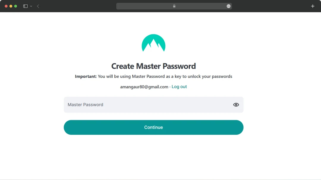 NordPass Create Master Password