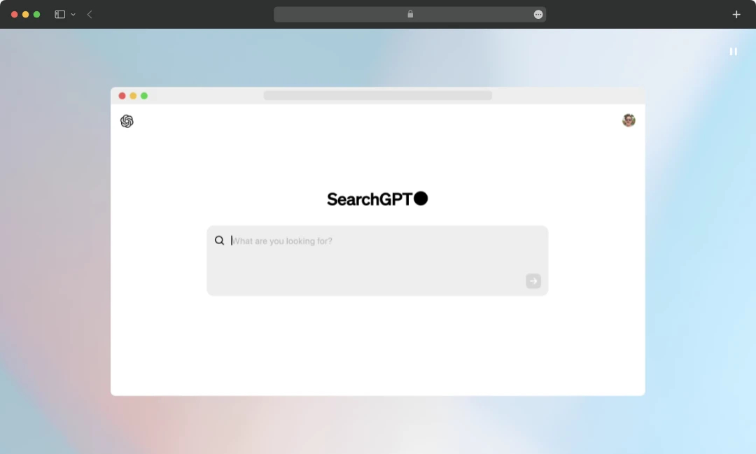 SearchGPT Interface
