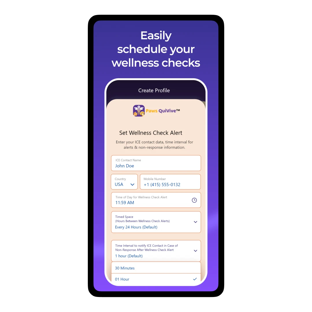 Paws Quivive wellness checks