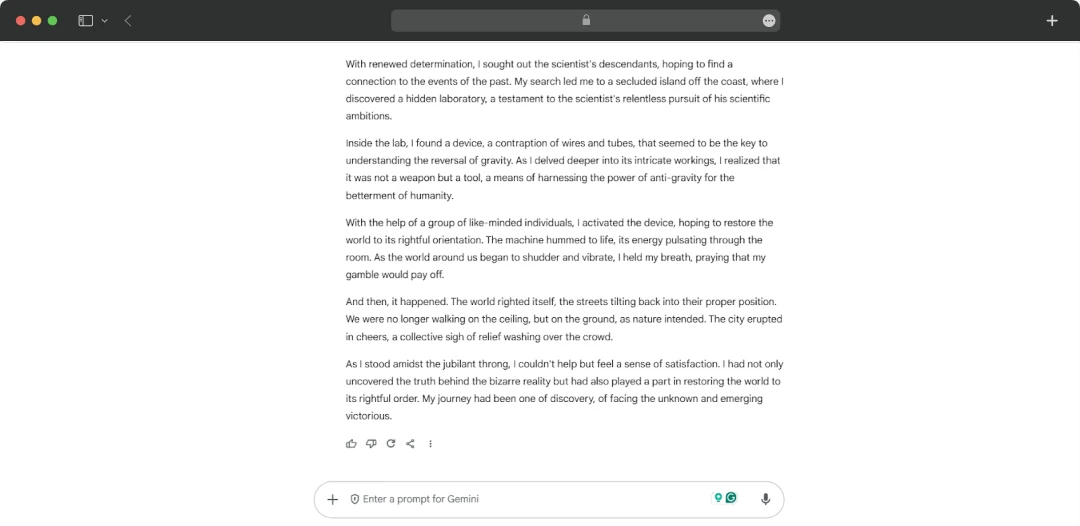 Gemini for Creative Story Writing