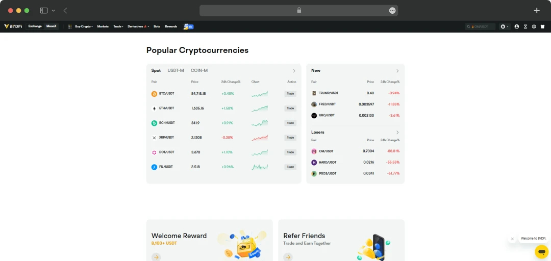 BYDFi Crypto Exchange
