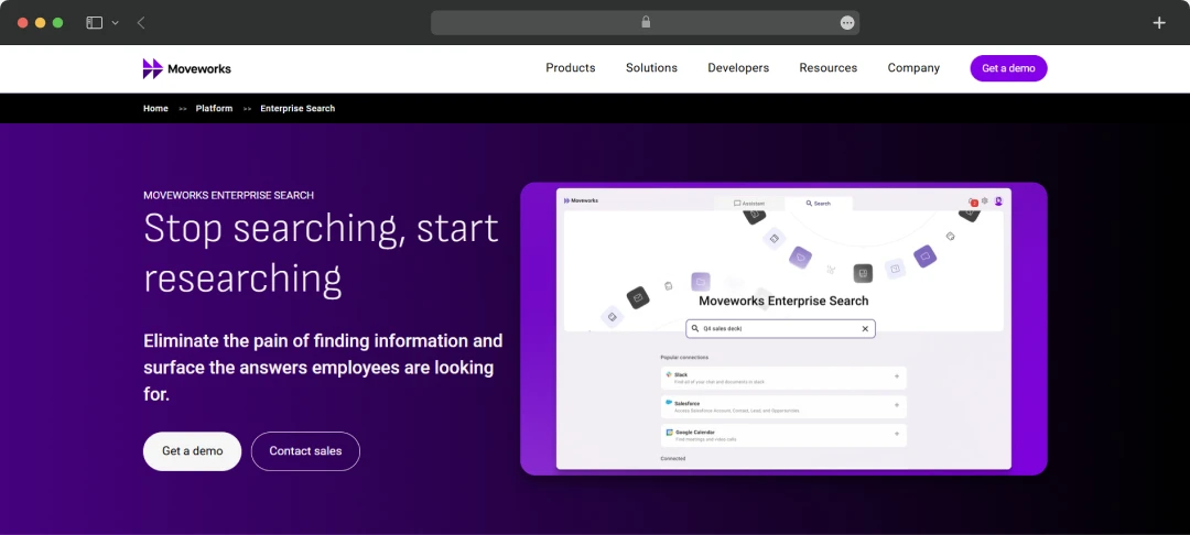 Moveworks enterprise search
