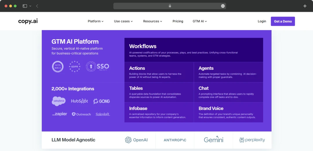 Copy.AI GTM Platform