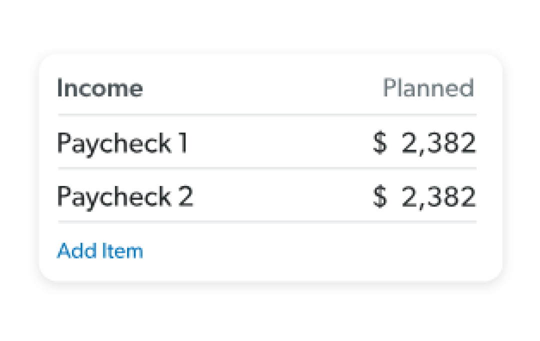 Add your expenses in the EveryDollar app