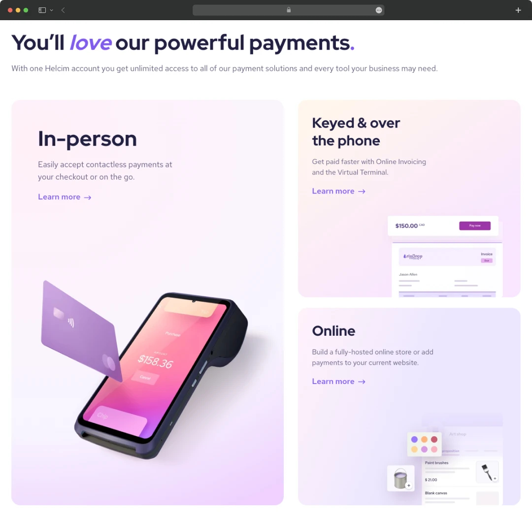 Helcim Features and Tools It Offers
