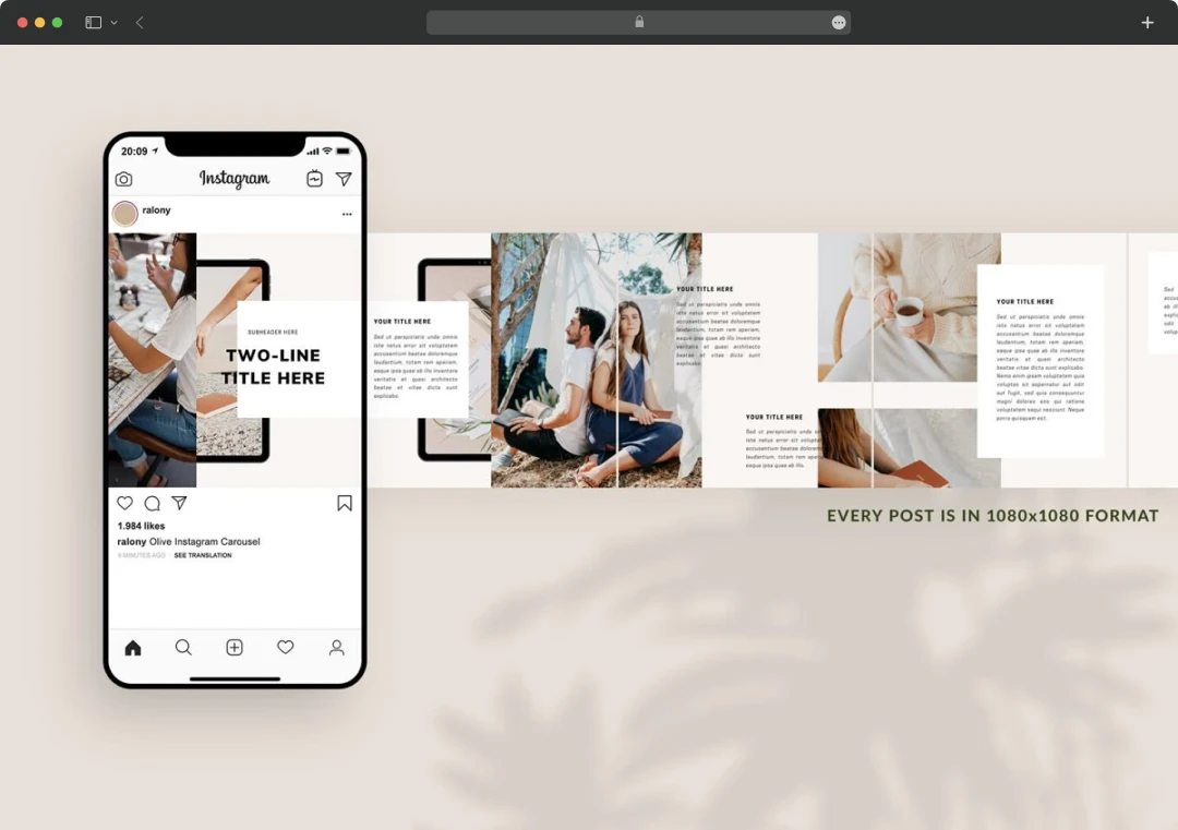 Instagram carousel post