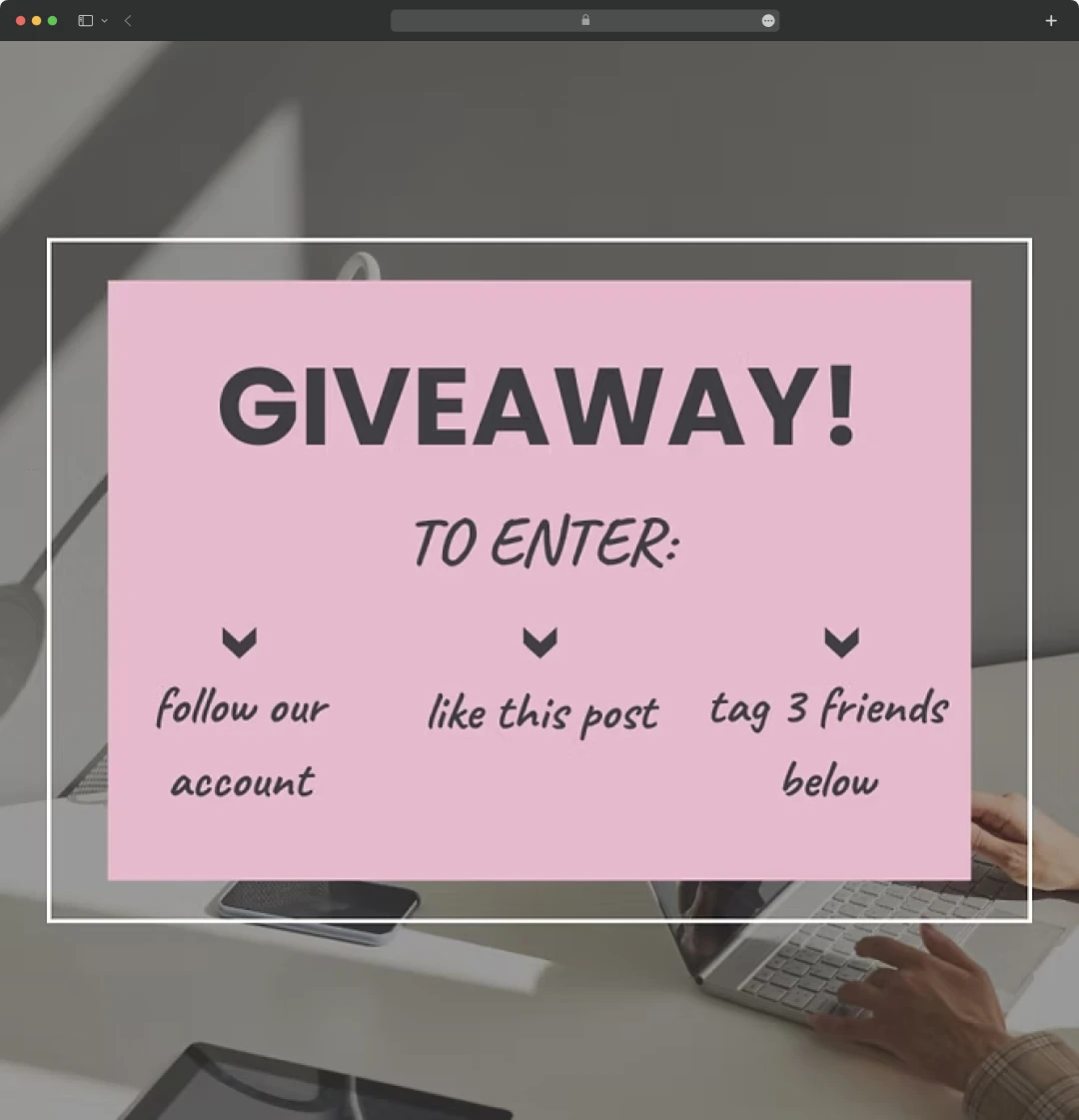 Instagram giveaway