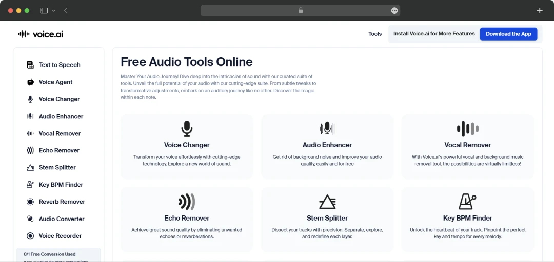 Audio Editing Tools in Voice.ai