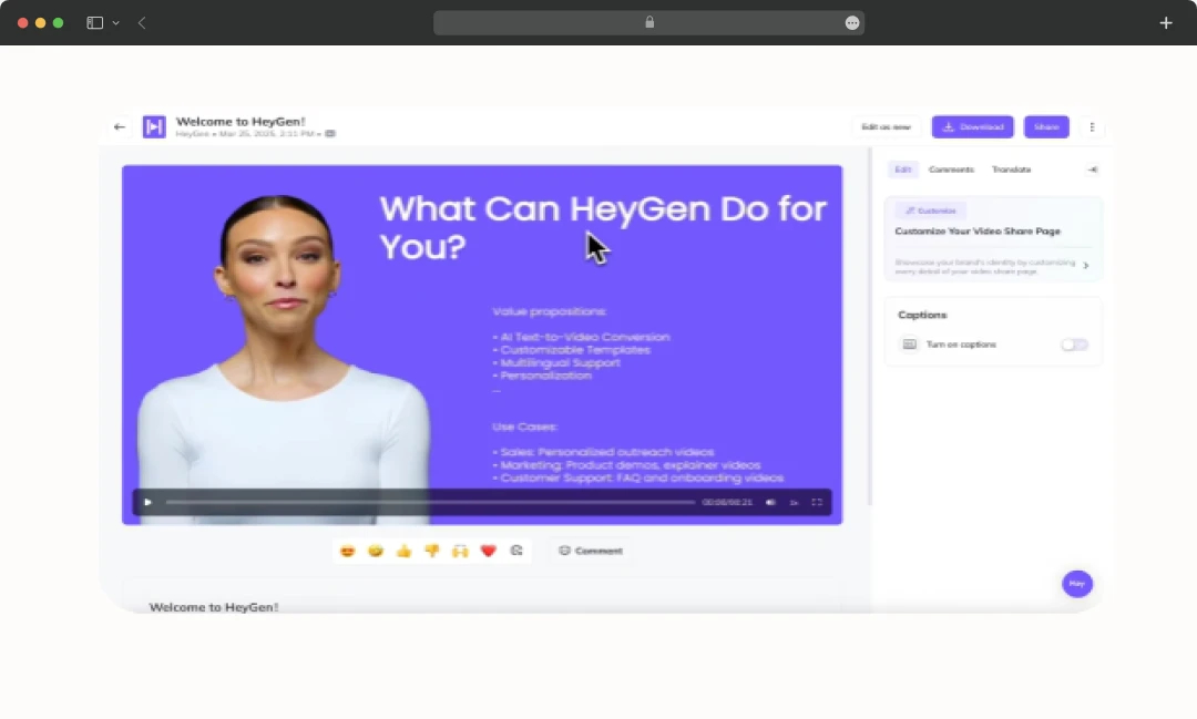 HeyGen text-to-video