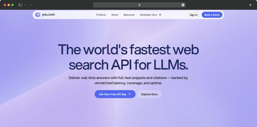 You.com web search API