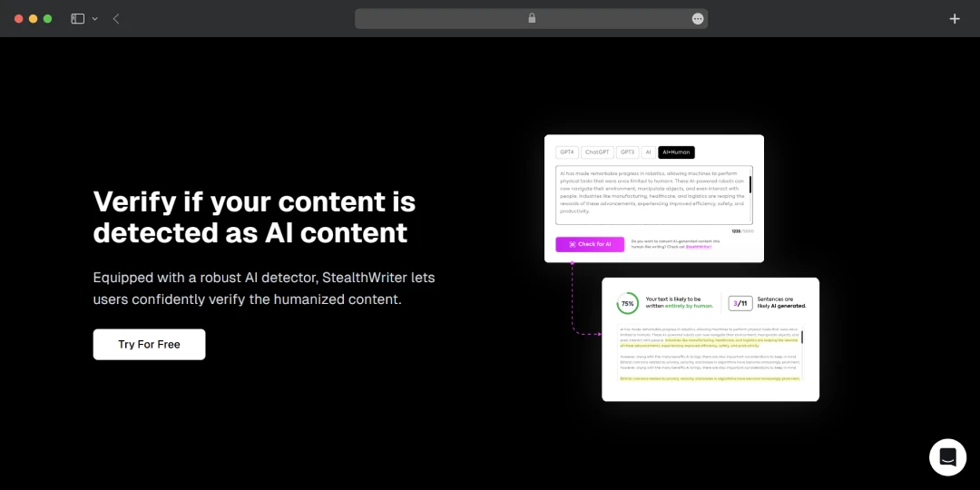 StealthWriter AI Detector
