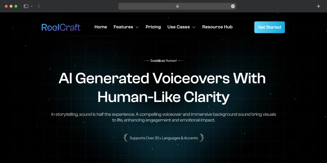 ReelCraft AI Voiceover generator