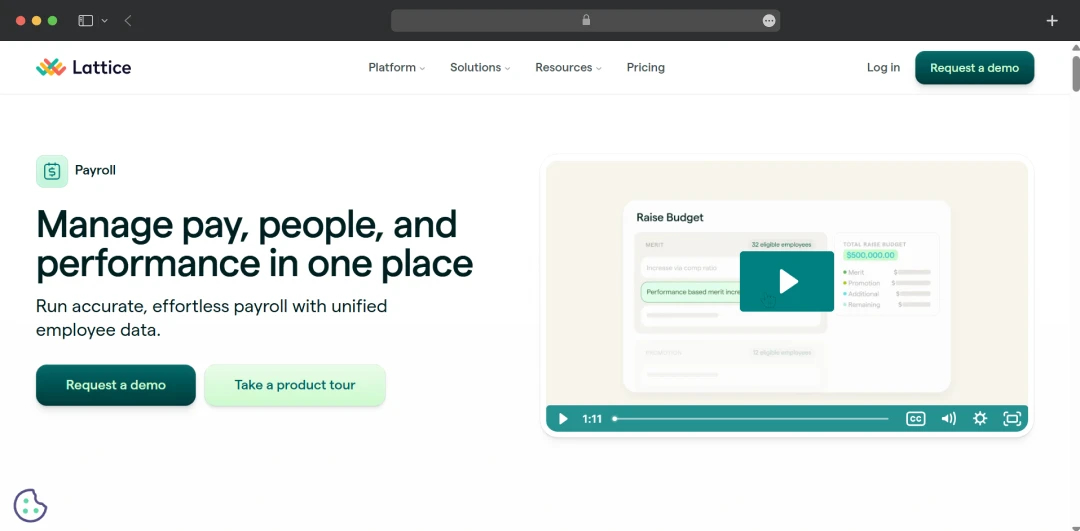Lattice payroll tool