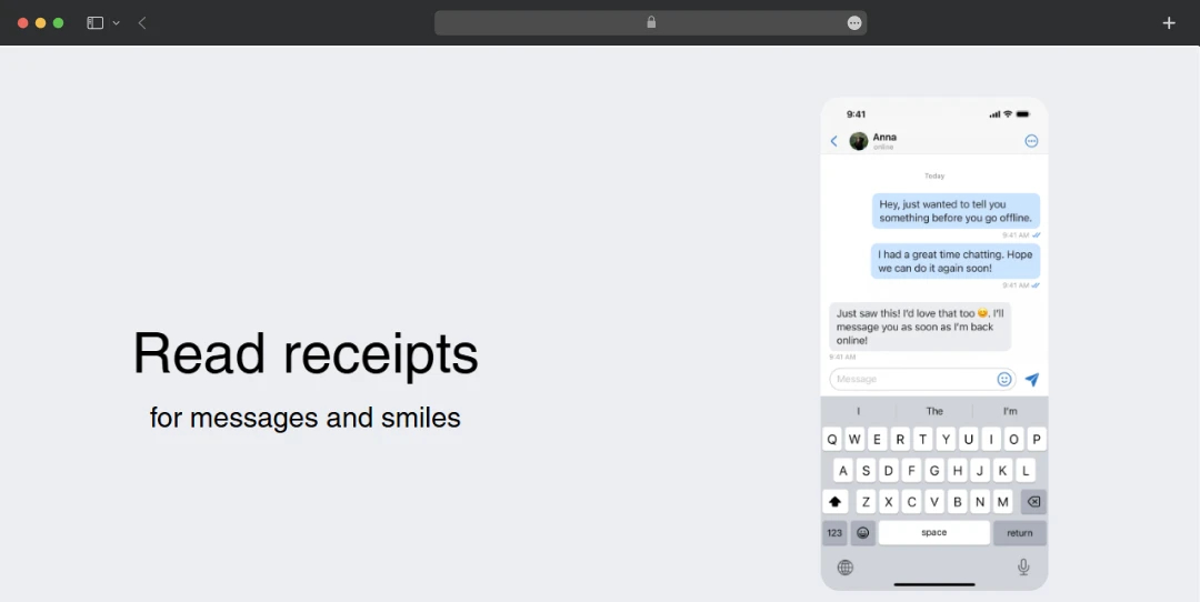 Read receipt feature of iSunday