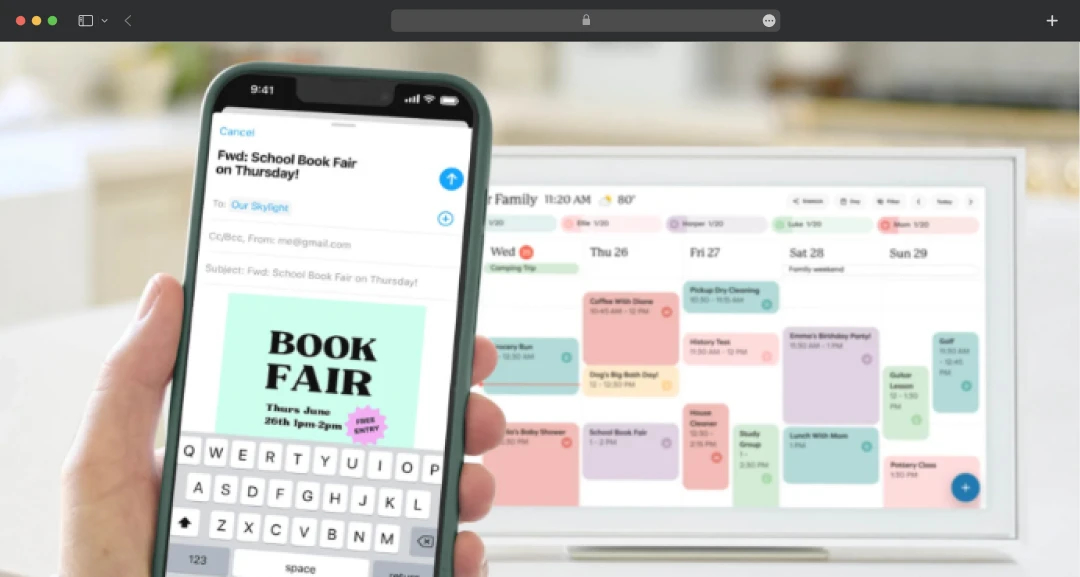 Skylight Calendar magic import feature