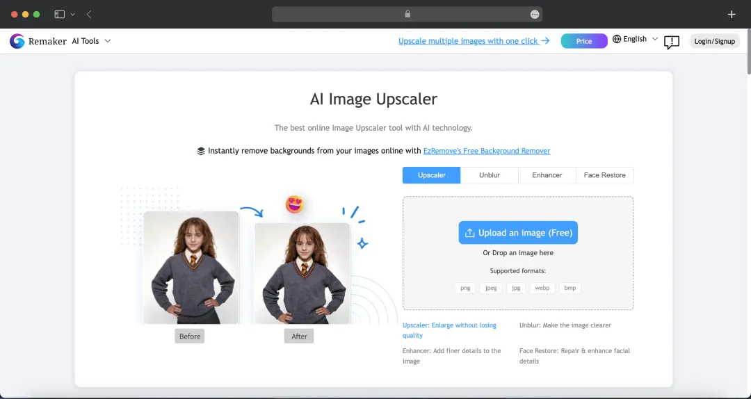 Remaker AI Imager Upscaler