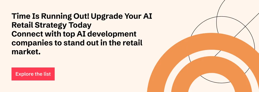 Find the list of the top AI development companies in the retail industry