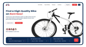 Booking Portal for an Online Bike Rental Business Portfolio Image