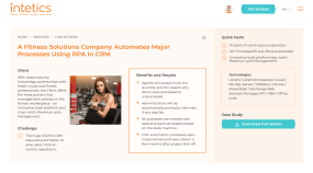 A Fitness Solutions Company Automates Major Processes Using RPA in CRM Portfolio Image