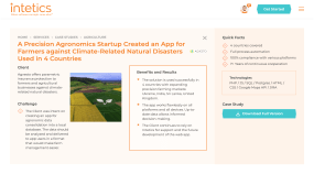 A Precision Agronomics Startup Created an App for Farmers against Climate-Related Natural Disasters Used in 4 Countries Portfolio Image