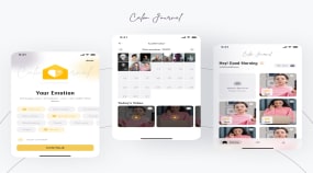 Calm Journal - UI/UX design for Mental Health consultation App Portfolio Image
