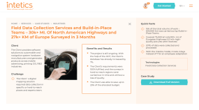 Field Data Collection Services and Build-in-Place Teams 30k ml Of North American Highways and 27k km of Europe Surveyed in 3 Months Portfolio Image