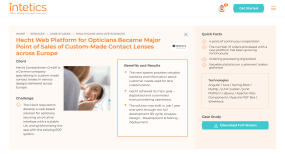 Hecht Web Platform for Opticians Became Major Point of Sales of Custom-Made Contact Lenses across Europe Portfolio Image