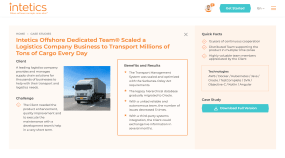 Intetics Offshore Dedicated Team® Scaled a Logistics Company Business to Transport Millions of Tons of Cargo Every Day Portfolio Image