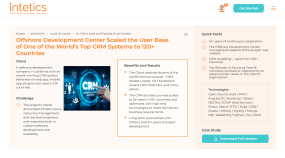 Offshore Development Center Scaled the User Base of One of the World’s Top CRM Systems to 120+ Countries Portfolio Image