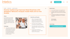Precise Geofencing Improves Retail Business with Shoppers’ Behavior Analysis Inside Malls and on the Streets Portfolio Image