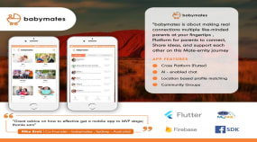 Social Networking mobile APP for parents Portfolio Image